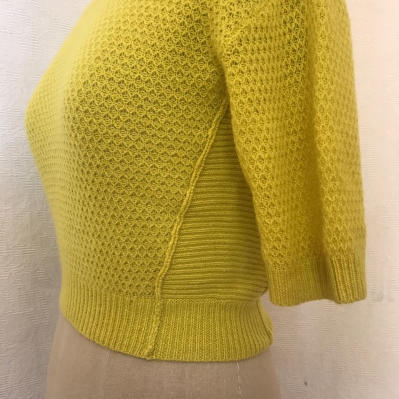 Rebecca Taylor cashmere chartreuse sweater - Picture 6 of 10